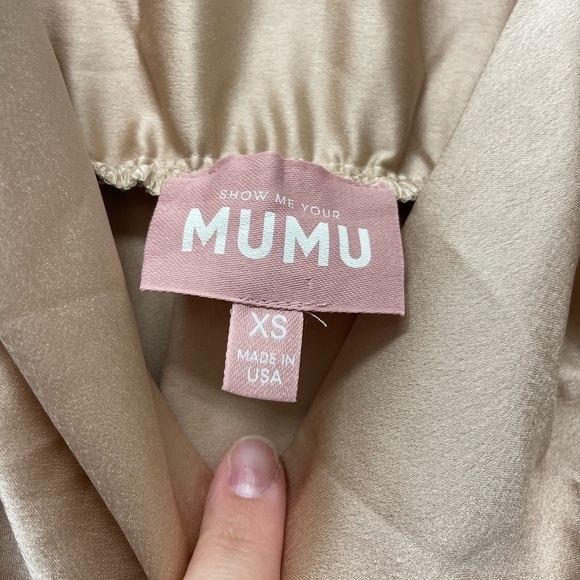 Show Me Your Mumu Faith Maxi Dress in Champagne Luxe Satin - Picture 8 of 14